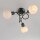 Lampe de plafonnier métal verre L:38 cm incl E14 décoratif