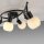 Spot de plafond verre métal 6 flammes incl E14 5 W flexible