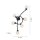 Spot de plafond verre métal 6 flammes incl E14 5 W flexible