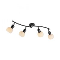 Spot de plafond flexible verre métal incl E14 3000 K