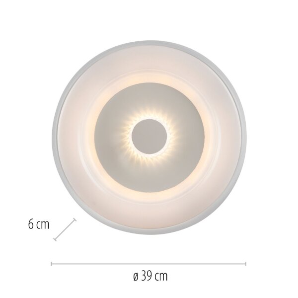 Lampe de plafonnier LED blanc éclairage RGB avec Ø39 cm 2200 lm