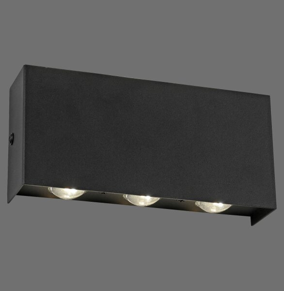 LED Wandleuchte Anthrazit Up Down dimmbar B:17 cm 2 W