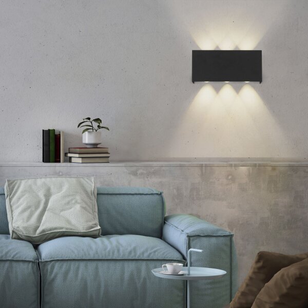LED Wandleuchte Anthrazit Up Down dimmbar B:17 cm 2 W