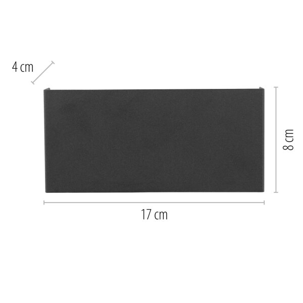 LED Wandleuchte Anthrazit Up Down dimmbar B:17 cm 2 W