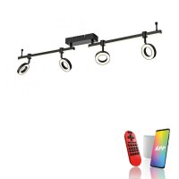 Spot mobile à LED pour plafond noir RGB 114,5 cm...
