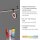 Spot mobile à LED pour plafond noir RGB 114,5 cm dimmable