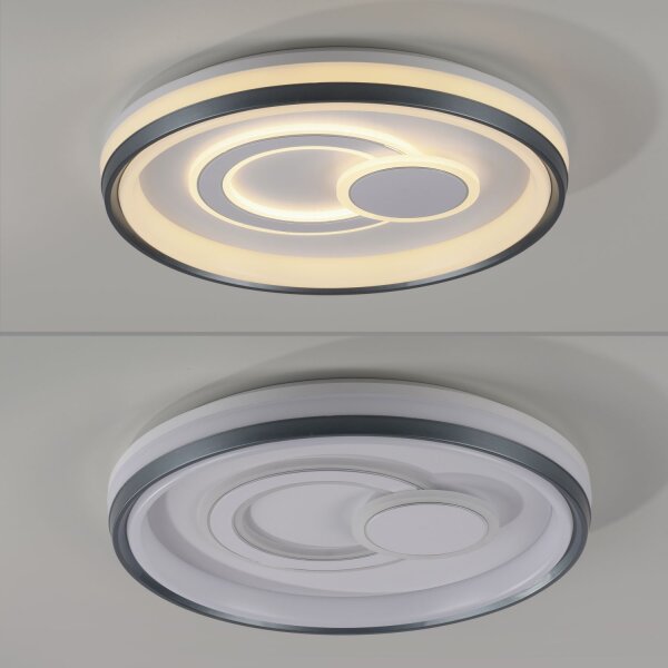 Dimmbare LED Deckenlampe Weiß Ø50 cm rund 3000 K 35 W