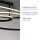 Plafonnier LED Métal Noir 3000 K anneaux décoratifs