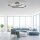 Plafonnier LED Métal Noir 3000 K anneaux décoratifs
