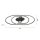 Plafonnier LED Métal Noir 3000 K anneaux décoratifs