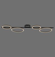 Schwarze LED Deckenlampe Metall 120 cm länglich 4850 lm