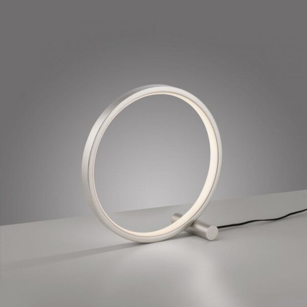 Lampe de table LED Argent Métal Anneau H:25,5 cm 3000 K 10 W