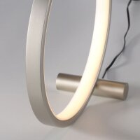 Lampe de table LED Argent Métal Anneau H:25,5 cm...