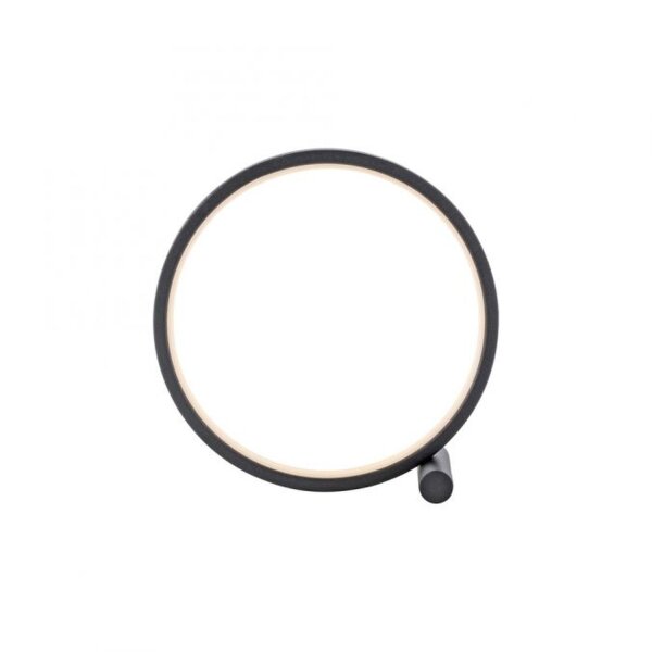 LED Tischlampe Schwarz Metall Ring H:25,5 cm 1290 lm