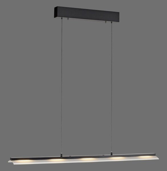 LED Pendelleuchte dimmbar Metall 100 cm 2900 lm Schwarz