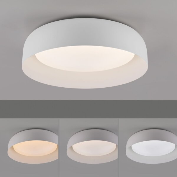 Dimmbare LED Deckenlampe Weiß Metall Ø40 cm 2700-5000 K