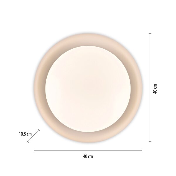 Dimmbare LED Deckenlampe Weiß Metall Ø40 cm 2700-5000 K