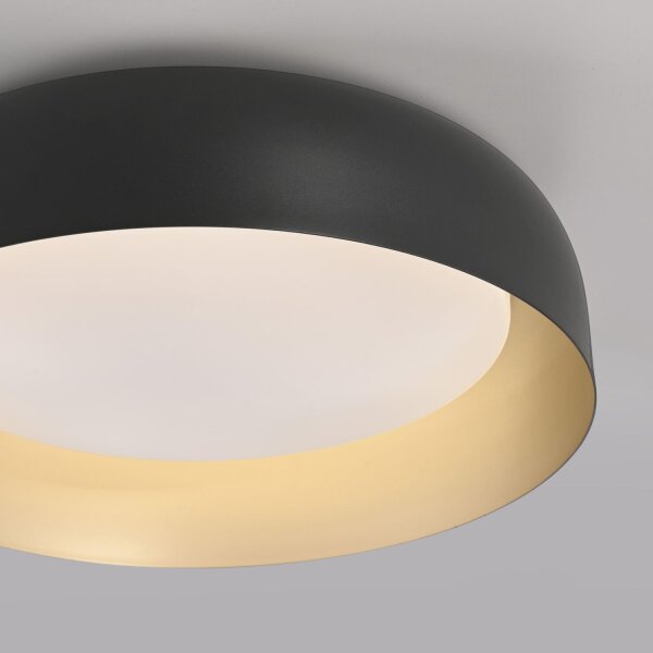 Dimmbare LED Deckenlampe Schwarz Gold Ø40 cm 2850 lm