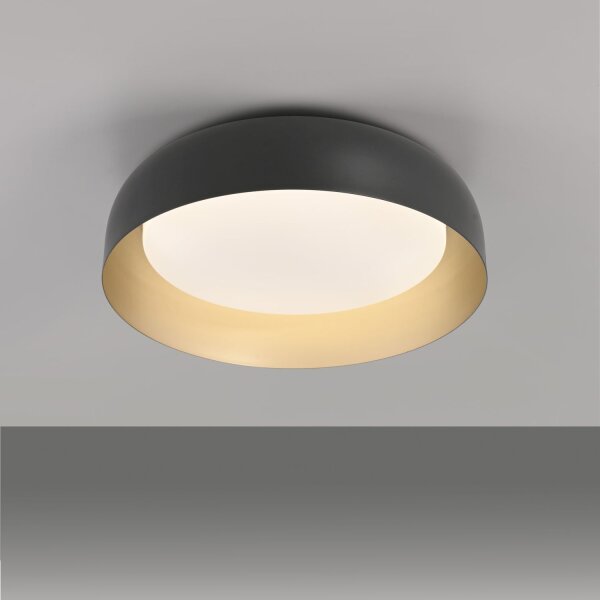 Dimmbare LED Deckenlampe Schwarz Gold Ø40 cm 2850 lm
