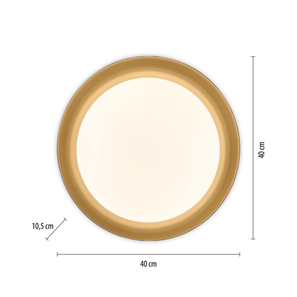 Dimmbare LED Deckenlampe Schwarz Gold Ø40 cm 2850 lm