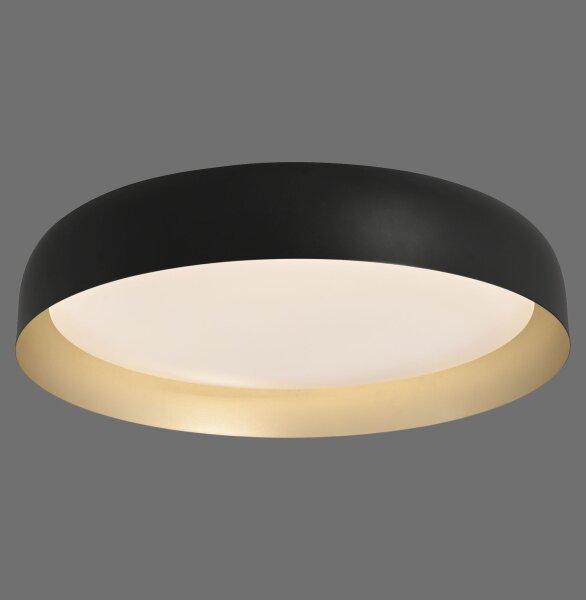Dimmbare LED Deckenlampe Schwarz Gold Ø57 cm 3850 lm