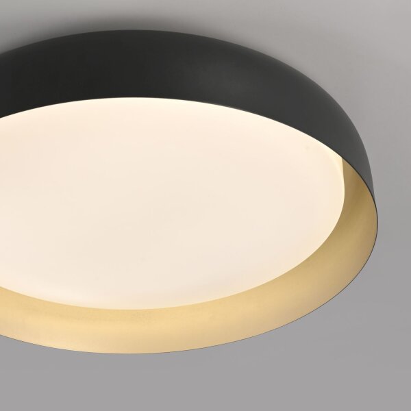 Dimmbare LED Deckenlampe Schwarz Gold Ø57 cm 3850 lm