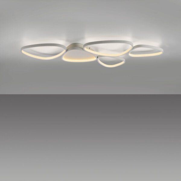 LED Deckenlampe Weiß Metall 3000 K 6100 lm L:116,5 cm