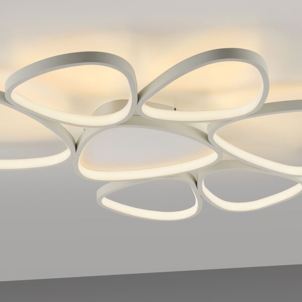 LED Deckenlampe Weiß Metall 3000 K 6100 lm L:92 cm