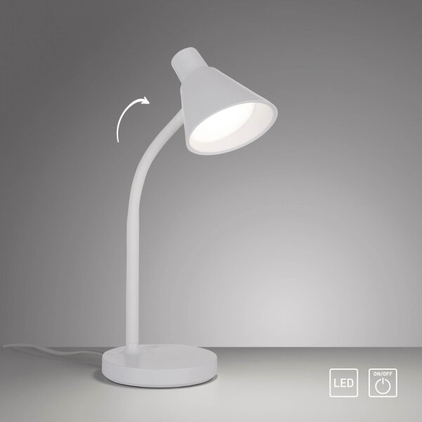 LED SchreibTischlampe Metall 38 cm Weiß 600 lm Modern