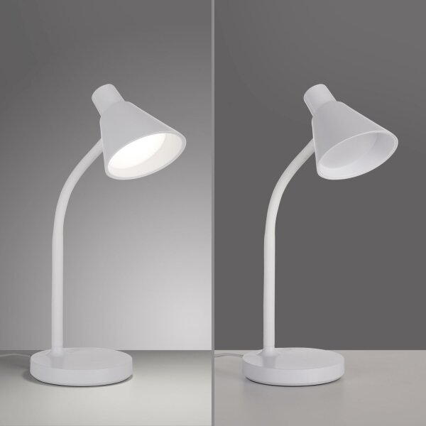 LED SchreibTischlampe Metall 38 cm Weiß 600 lm Modern