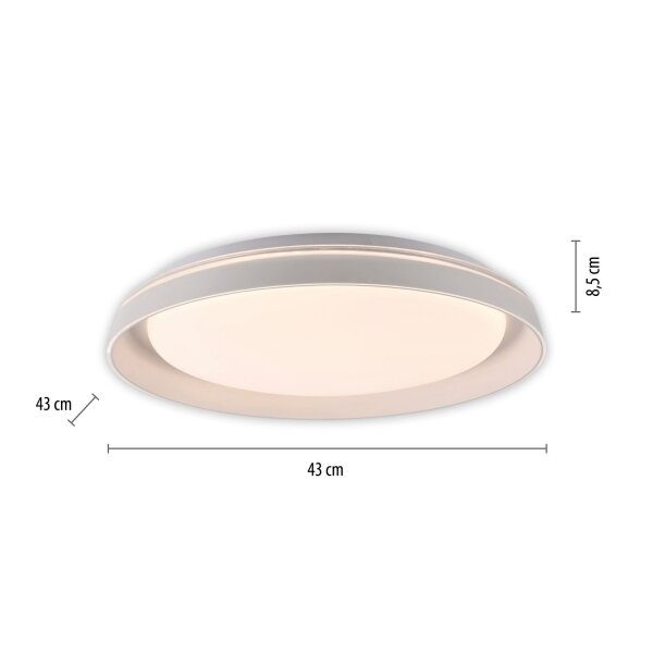 Blendarme LED Lampe de plafonnier blanc Ø43 cm 2630 lm dimmable
