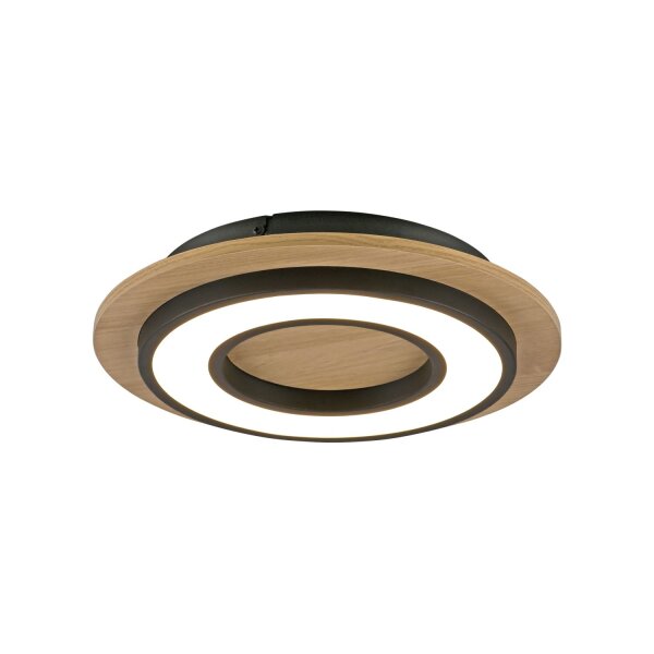 LED Deckenlampe Holz Metall 3000 K wohnlich blendarm
