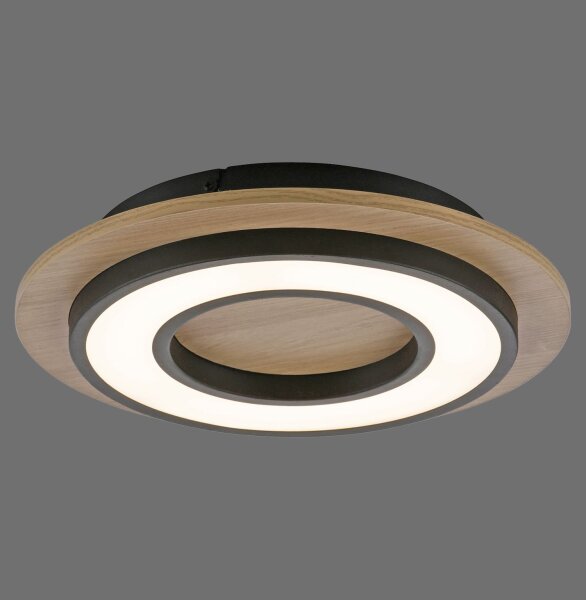 LED Deckenlampe Holz Metall 3000 K wohnlich blendarm