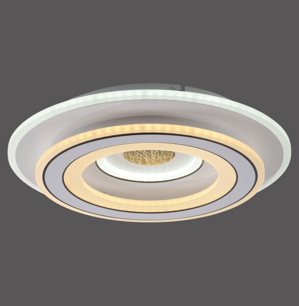 Weiße LED Deckenlampe Dimmer Ø40 cm 5100 lm Nachtlicht