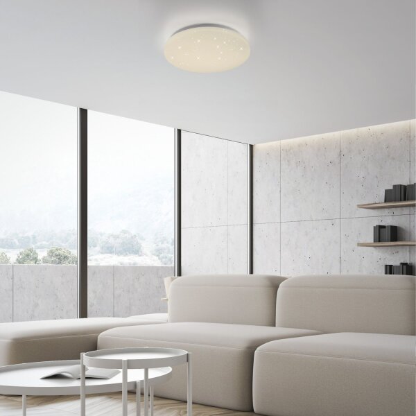 Lampe de plafonnier LED Ciel étoilé Ø26 cm 4000 K blanc neutre