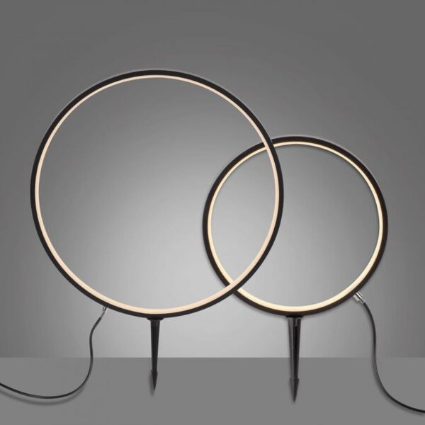 LED Wegeleuchte mit Erdspieß 2er Set 66 cm IP65 Schwarz