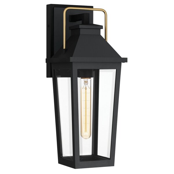 Außenlampe Wand Schwarz E27 IP44 H: 42,9 cm Rustikal