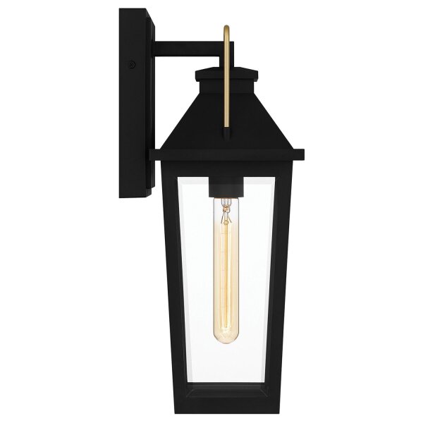 Außenlampe Wand Schwarz E27 IP44 H: 42,9 cm Rustikal