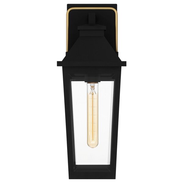 Außenlampe Wand Schwarz E27 IP44 H: 42,9 cm Rustikal