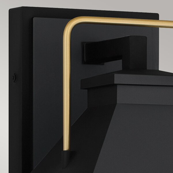 Außenlampe Wand Schwarz E27 IP44 H: 42,9 cm Rustikal