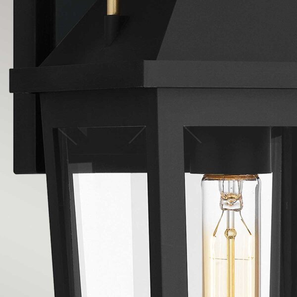 Außenlampe Wand Schwarz E27 IP44 H: 42,9 cm Rustikal