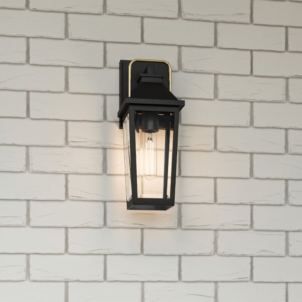 Applique murale extérieure Noir E27 IP44 H : 37 cm Rustique