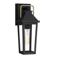 Außenwandlampe Schwarz E27 IP44 H: 37 cm Rustikal