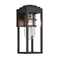 Lanterne murale noire pour E27 IP44 45,7 cm de haut Vintage