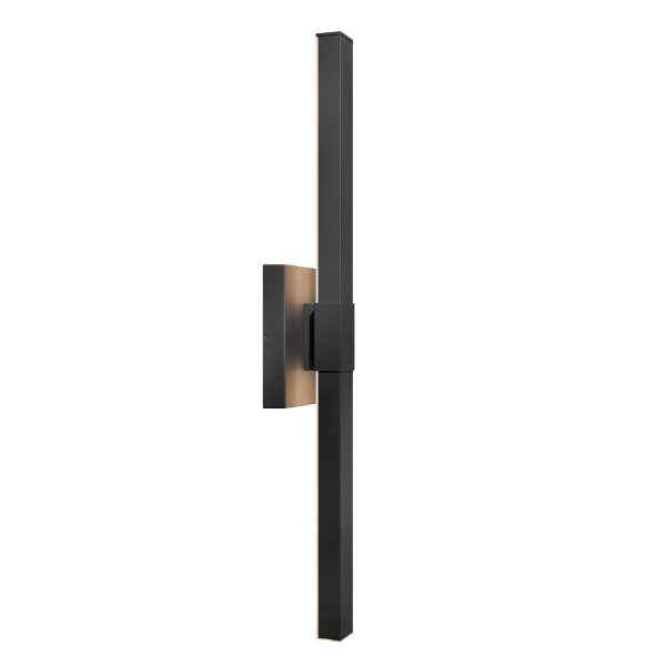 LED Außenlampe Wand 76,2 cm hoch IP44 Schwarz indirektes Licht