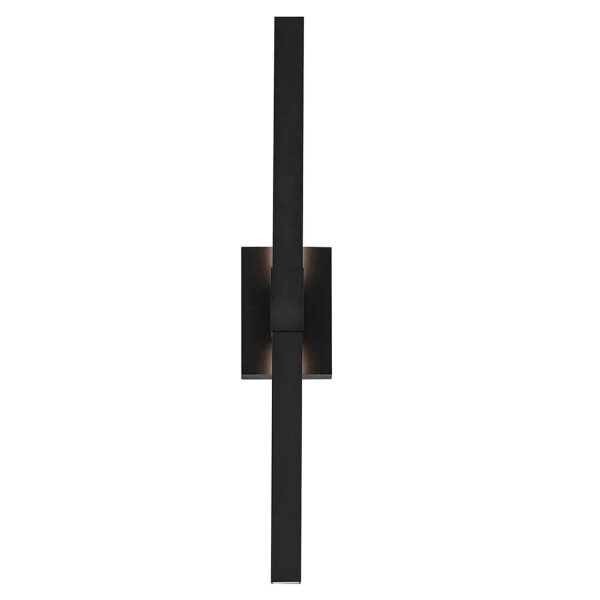 LED Außenlampe Wand 76,2 cm hoch IP44 Schwarz indirektes Licht