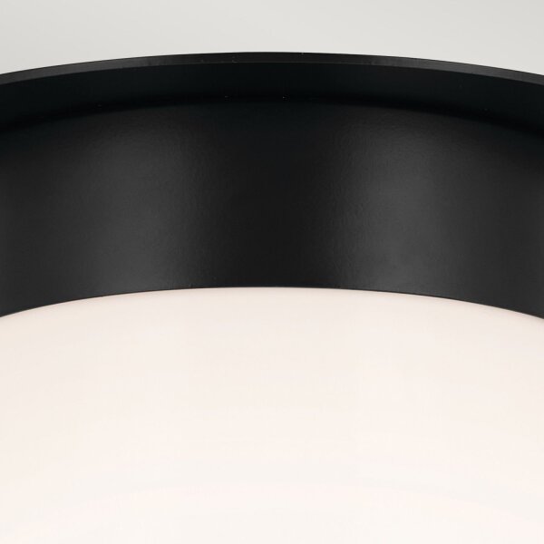 Deckenlampe Glas Metall D: 21,6 cm klein Schwarz Weiß