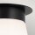Deckenlampe Glas Metall D: 21,6 cm klein Schwarz Weiß