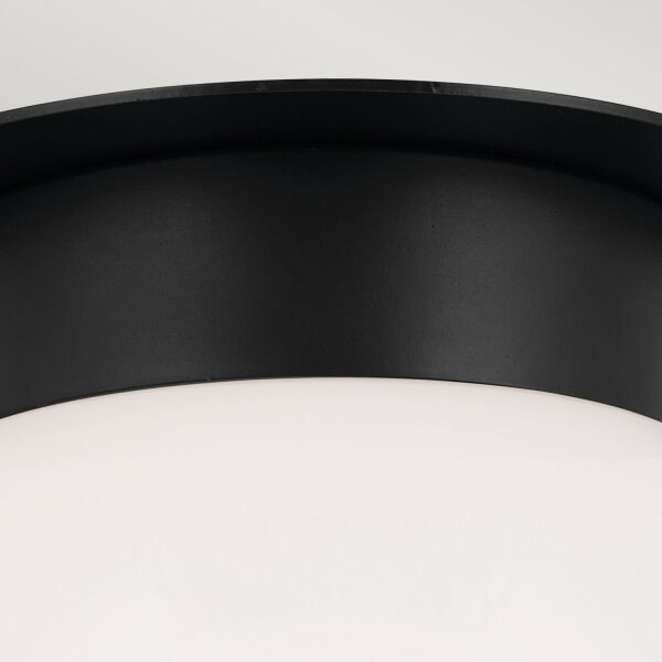 Deckenlampe Kugelschirm Glas Metall Ø 20,3 cm Schwarz Weiß E27