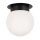 Deckenlampe Kugelschirm Glas Metall Ø 20,3 cm Schwarz Weiß E27